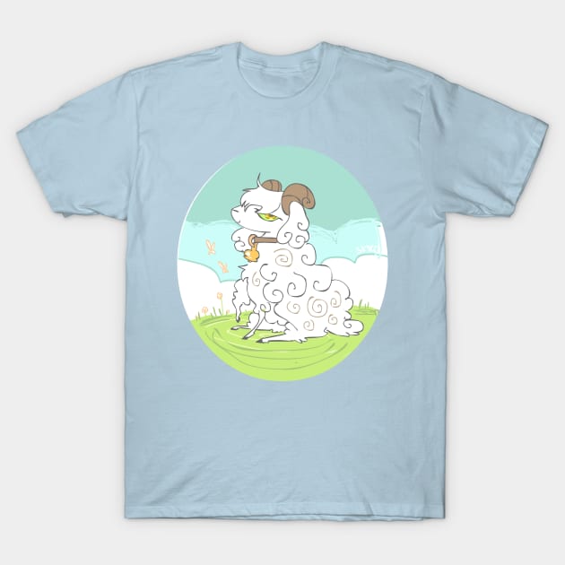 Sheep in the Meadow T-Shirt by sky665